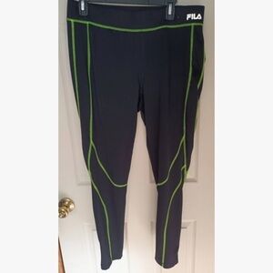 Women’s size large Fila workout pants Gray and green G5